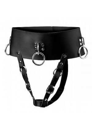Forced Orgasm Wand Holder Belt - Black