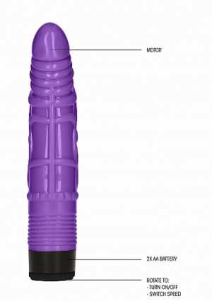 GC - 8 Inch Slight Realistic Dildo Vibe - Purple - Afbeelding 4