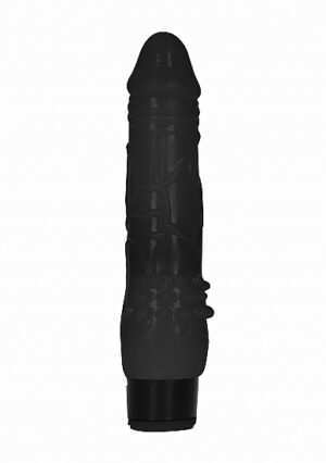 GC - 8 Inch Fat Realistic Dildo Vibe - Black - Afbeelding 3