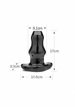 PerfectFit - Double Tunnel Plug  - X- Large - Black - Afbeelding 3