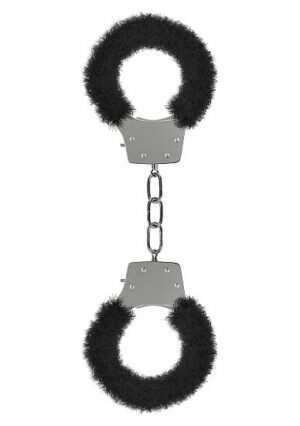 Pleasure Handcuffs Black Furry (87gram)