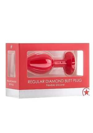 Diamond Butt Plug - Red - Regular - Afbeelding 3