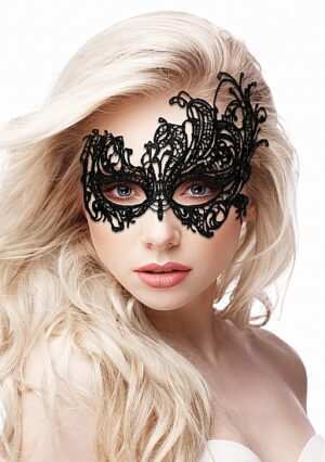 Ouch! - Royal Black Lace Mask  - Black