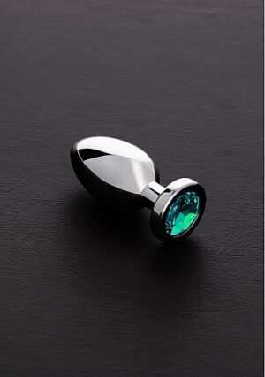 Triune - Jeweled Butt Plug AQUA BLUE LIGHT - Small