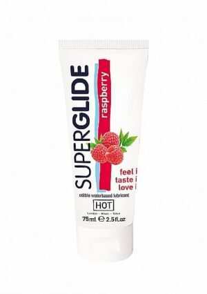 HOT Superglide edible lubricant waterbased - raspberry - 75 ml