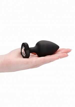 Diamond Heart Butt Plug - Extra Large - Black - Afbeelding 10