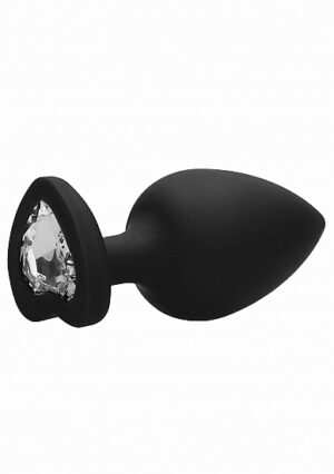 Diamond Heart Butt Plug - Extra Large - Black - Afbeelding 7