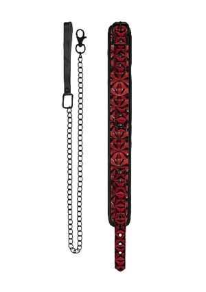 Luxury Collar with Leash - Burgundy - Afbeelding 6
