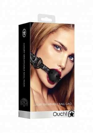 Breathable Luxury Ball Gag - Black - Afbeelding 3