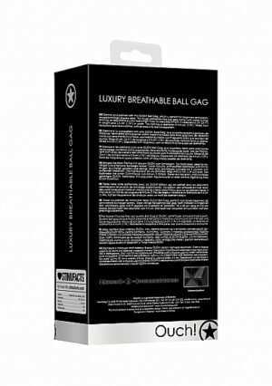 Breathable Luxury Ball Gag - Black - Afbeelding 4