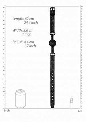 Breathable Luxury Ball Gag - Black - Afbeelding 5