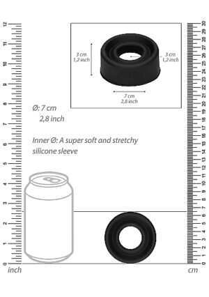Silicone Pump Sleeve Large - Black - Afbeelding 4