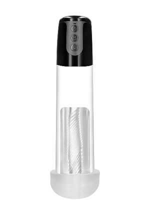 Automatic Cyber Pump with Masturbation Sleeve - Transparent - Afbeelding 6