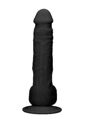 Silicone Dildo With Balls - Black - 24 cm - Afbeelding 5