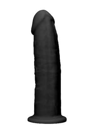Silicone Dildo Without Balls - Black - 19.2 cm
