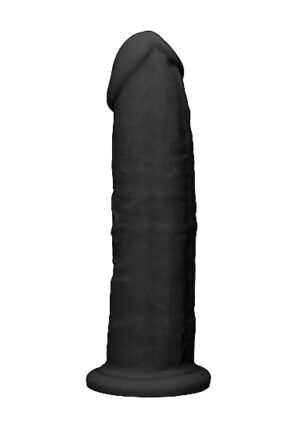 Silicone Dildo Without Balls - Black - 22.8 cm