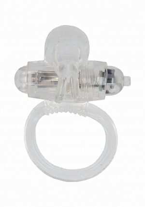 Vibrating Rabbit Cockring - Transparent