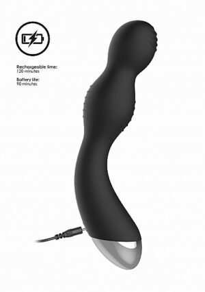 Remote Controlled E-Stim & Vibrating G/P-Spot Vibrator - Black - Afbeelding 13