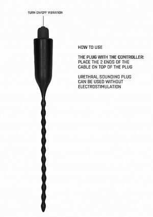 E-Stimulation Vibrating Urethral Sounding Plug - Black - Afbeelding 13