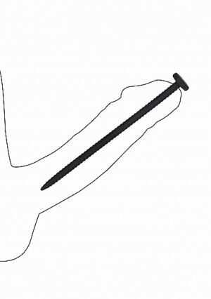 Silicone Rugged Nail Plug Set - Urethral Sounding - Black - Afbeelding 7