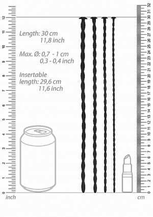 Silicone Spiral Screw Plug Set - Advanced Urethral Sounding - Bl - Afbeelding 4