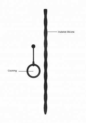 Silicone Plug & Cock Ring Set - Urethral Sounding - Black - Afbeelding 11