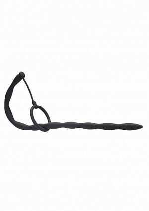 Silicone Plug & Cock Ring Set - Urethral Sounding - Black - Afbeelding 7