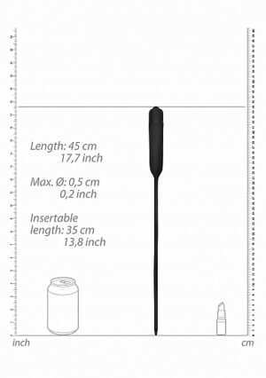 Silcone Vibrating Bullet Plug Extra Long - Urethral Sounding - B - Afbeelding 4