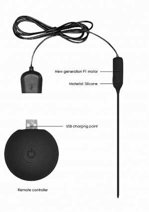 Silicone Rechargeable Vibrating Plug Remote Controlled - Urethra - Afbeelding 8