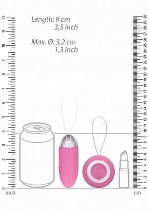 Luca - Rechargeable Remote Control Vibrating Egg - Pink - Afbeelding 4