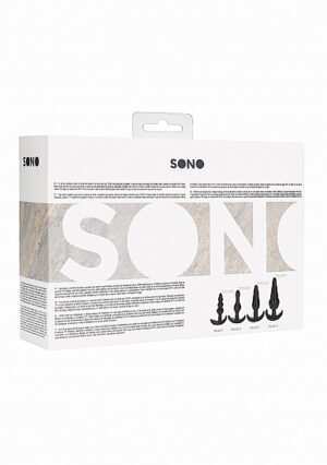 NO. 80 - 4-Piece Butt Plug Set - Black - Afbeelding 3