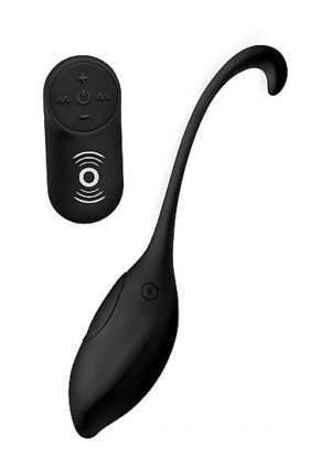 Silicone Vibrating Egg with Remote Control - Black