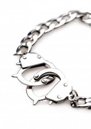 Cuff Him Handcuff Bracelet - Silver - Afbeelding 3