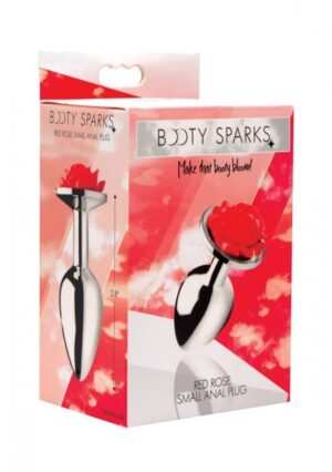 Red Rose Anal Plug - Small - Red - Afbeelding 3