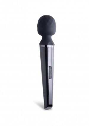 Diamond Head- 11X Silicone Wand Massager - Black - Afbeelding 3