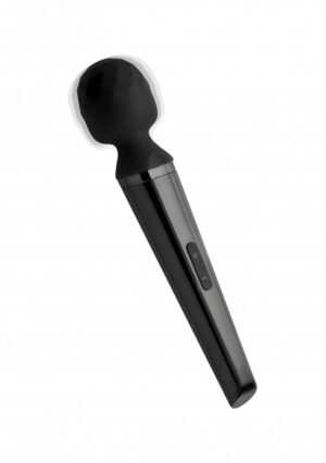 Diamond Head- 11X Silicone Wand Massager - Black - Afbeelding 9