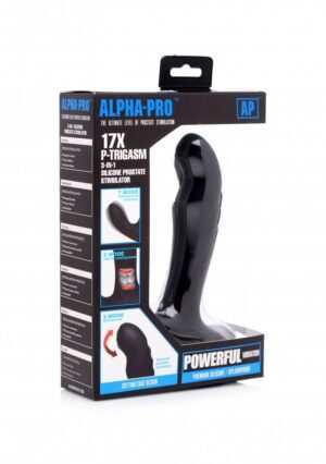 17X P-TRIGASM 3-in-1 Silicone Prostate Stimulator - Black - Afbeelding 6