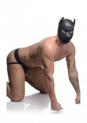 Spike Neoprene Puppy Hood - Black - Afbeelding 3