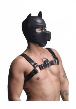 Spike Neoprene Puppy Hood - Black - Afbeelding 5
