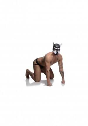 Neoprene Puppy Hood - Black and White - Afbeelding 3
