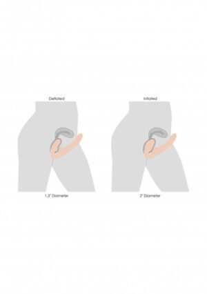 10X Evoke Ergo-Fit Inflatable   Vibrating Strapless Strap-On- F - Afbeelding 3