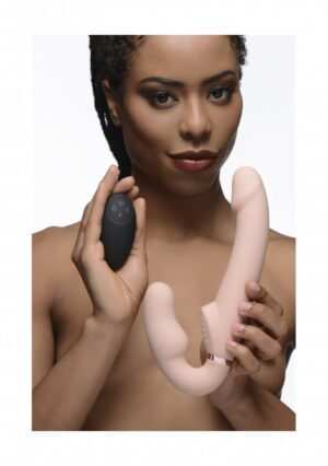 10X Evoke Ergo-Fit Inflatable   Vibrating Strapless Strap-On- F - Afbeelding 4
