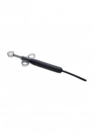 Silicone Ribbed Lube Launcher - Black
