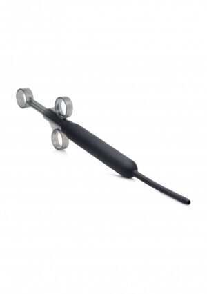 Silicone Ribbed Lube Launcher - Black - Afbeelding 4