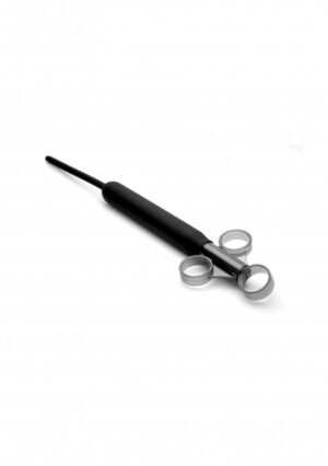 Silicone Ribbed Lube Launcher - Black - Afbeelding 7