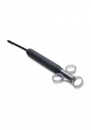 Silicone Ribbed Lube Launcher - Black - Afbeelding 9
