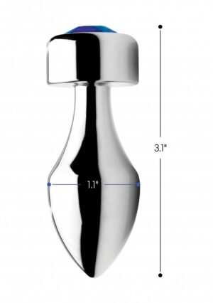 Weighted Base Aluminum Plug Blue Gem - Small - Afbeelding 3