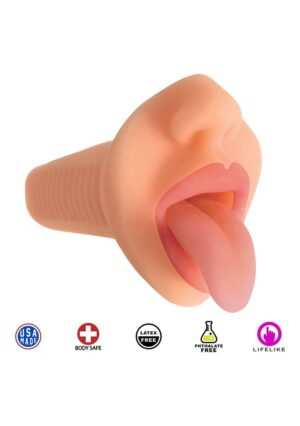 Courtney Vibrating Mouth Stroker - Vanilla