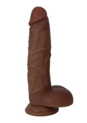 9 Inch Dong with Balls - Brown