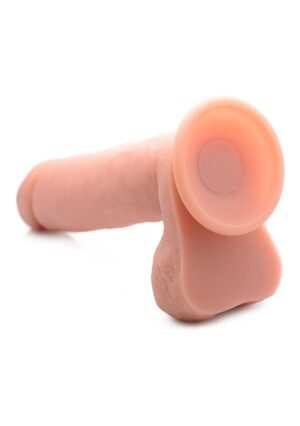 9 Inch Vibrating Remote Control Silicone Dildo with Balls - Fles - Afbeelding 8